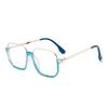 Half Frame Oversized Square Glasses Anti Blue Light Large Frame Reading Glasses Women Popular Transparent Eyeglasses Uv400