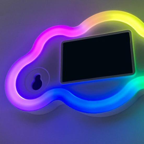 Solar Car Cloud Night Light Multi-Color LED Wireless Atmosphere Lamp for Triangle Window Wireless Waterproof Car Interior Decoration