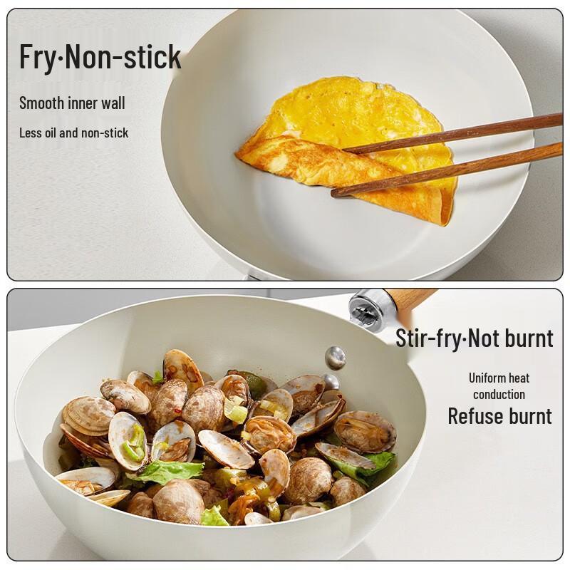 Yoshida Handwerker Schmiedeeisen Wok mit Temperglasdeckel, 24cm