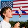 10 Pack Pinwheels Patriotic Decorations, American Flag Stick Wind Spinners With Stake For Independence Day, Memorial Day Julys Of 4th Party Supplies