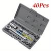 40pcs/set Automobile Motorcycle Repair Tool Box Precision Socket Car Wrench Set Sleeve Screwdriver Kit Auto Car Repair Tool Kit