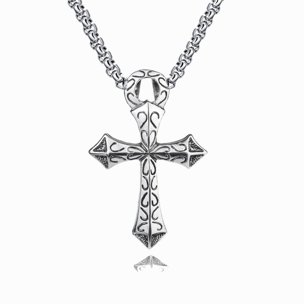 European Retro Punk Claddagh Pendant Necklace for Men