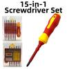 15 in 1 Screwdriver Set 1000V Insulated Insulated Electrical Tools  for DIY Projects