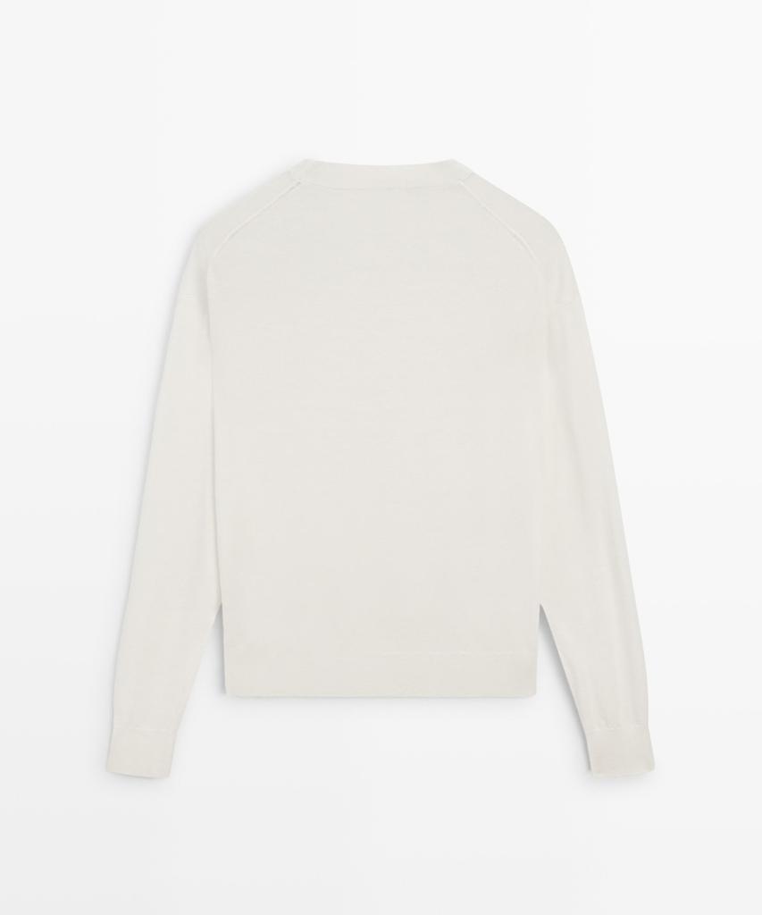 Masimodutti Wool Blend Fine Knit Sweater