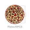 96PCS Happy Birthday Banner Cheetah Print Birthday Decorations Tablecloth Napkin Tableware Set Food Grade Leak-proof