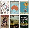 Putuo Decor Australia Metal Sign Plaque Metal Vintage Poster Tin Sign Decoration for Bar Club House Living Room Wall Home Decor