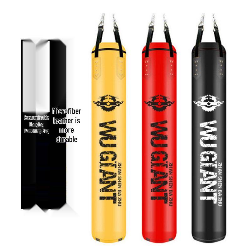 

PU Boxing Training Sandbag for Muay Thai, Taekwondo, and Sanda 1.2 meters hollow жёлтый