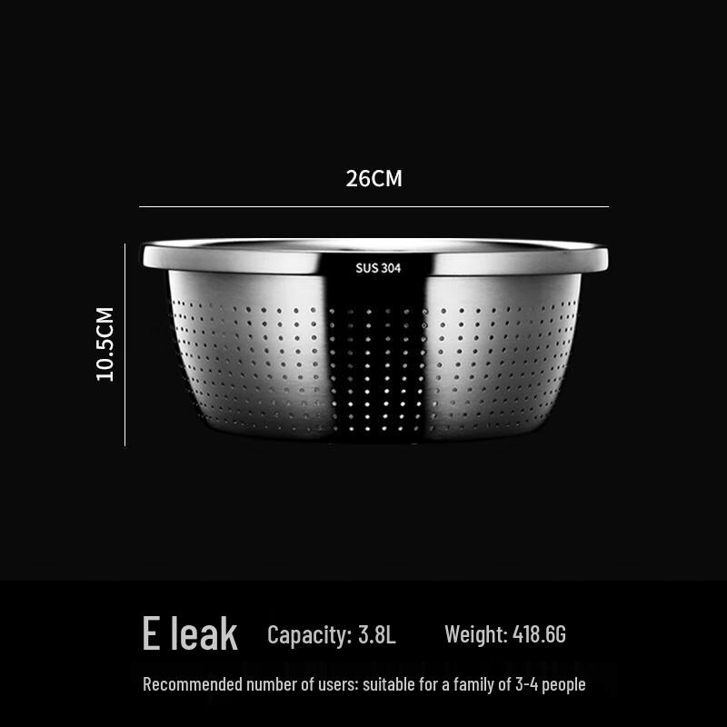 Lijia 304 Edelstahl Mehrzweck-Küchenschüssel