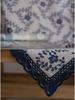 Yimanqiyun Blue Plum Blossom Print Semi-Blackout Kitchen Curtain