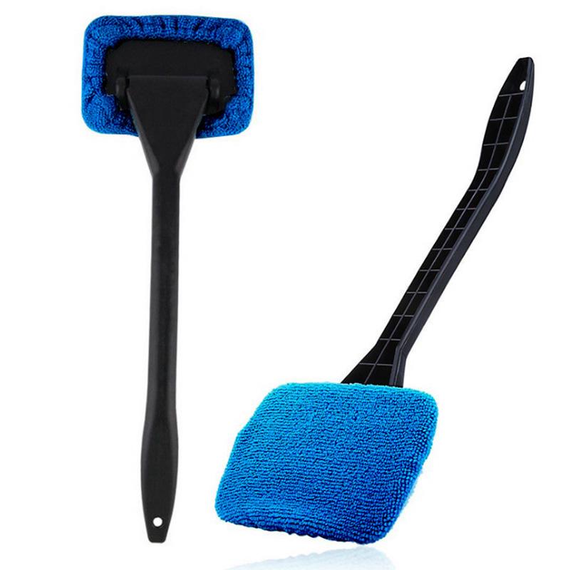 

Car Window Cleaner Brush Windshield Cleaning Wash Tool Auto Glass Wiper Dust Removal Defogging With Long Handle Car Wash Tool синий