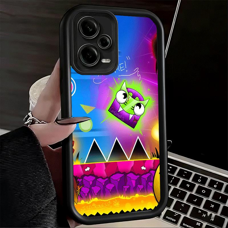 Geometry Dash Game Soft Phone Case for Xiaomi Poco X7 X6 X5 Pro X4 Gt X3 F7 Ultra M8 M7 Redmi 15C 15 14C 13 13C 12 12C 10 10C
