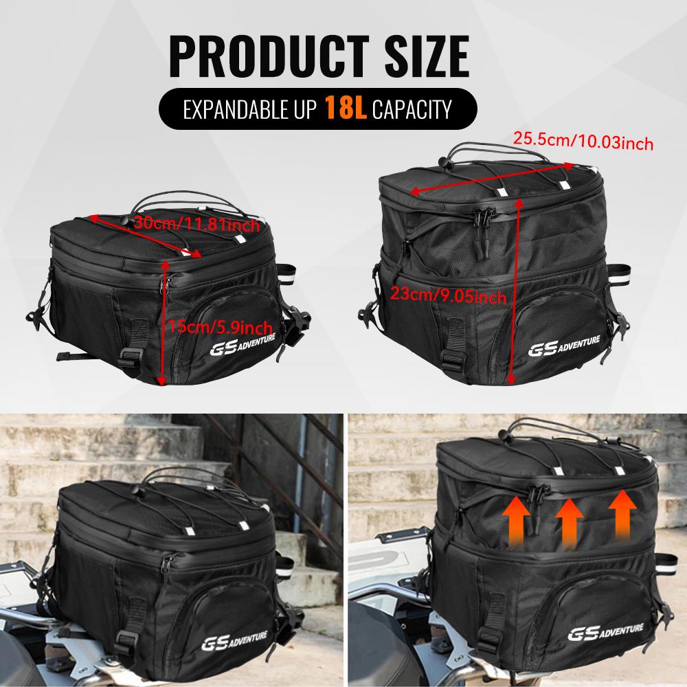 Motorcycle Tail Bag Multifunction Rider Backpack Rear Seat Bag High Capacity For BMW ADV R1200GS YAMAHA MT Honda Kawasaki Z900