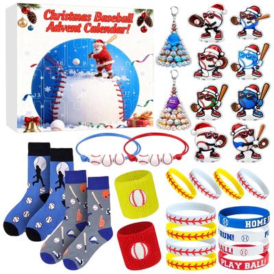 23d Christmas Advent Calendar, Baseball Toys For Kids And Teens, Surprise Gift Boxes For Boys, Girls, And Teens, Baseball Accessories And Decorations