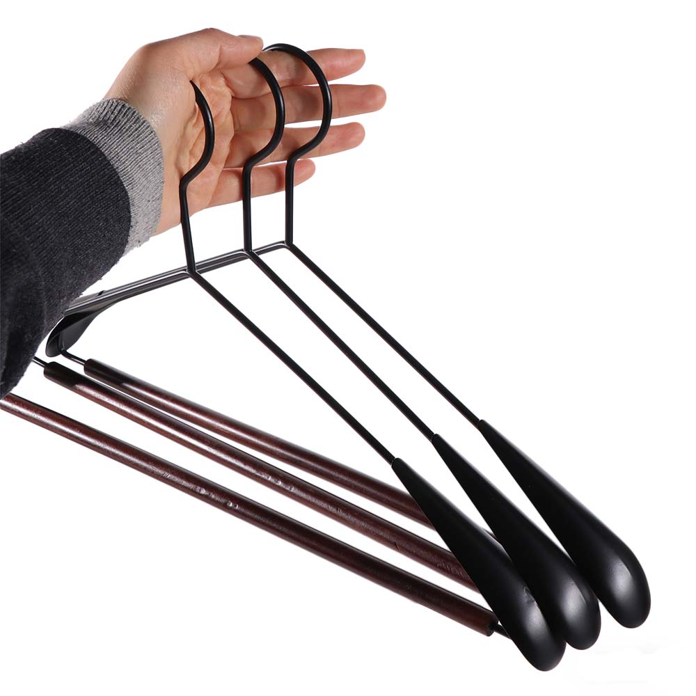 3PCS Thickened Beech Wood Hanger Light Luxury Anti Slip Hanger Traceless Hanger  Clothing Store
