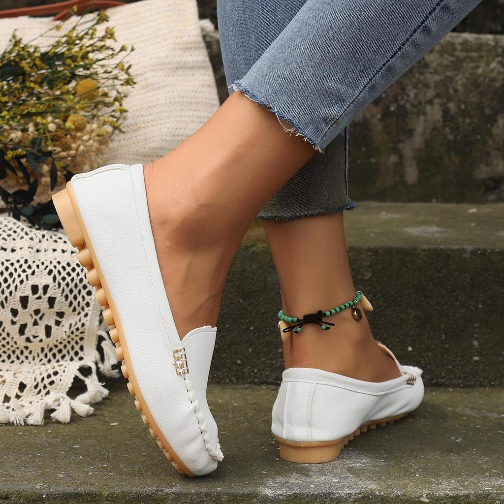 2024 Large-Size Women's Denim Toe Slip-On Shoes with European and American Style