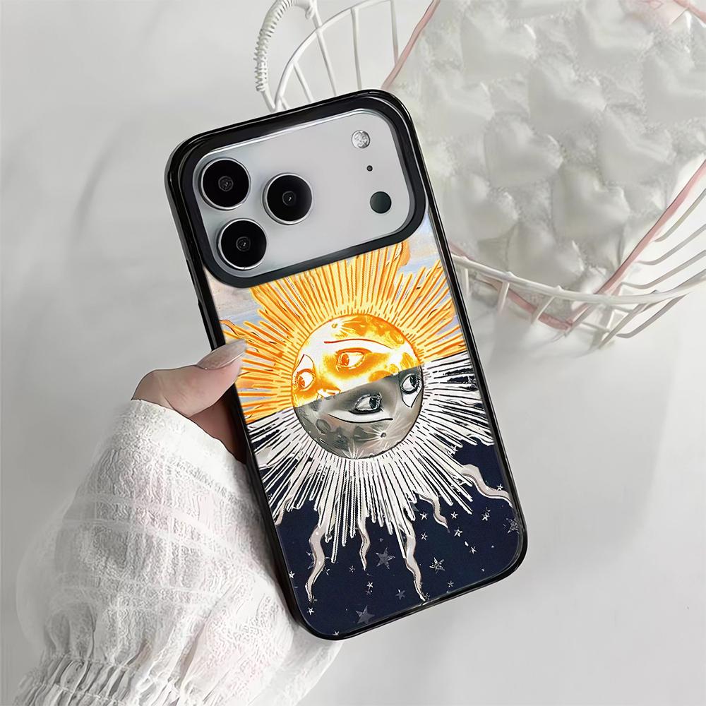 Sun And Moon Eye Pattern Phone Case For IPhone 17 Air 16 15 14 13 12 11 Pro Max XR 14 Plus Shockproof Protective Cover