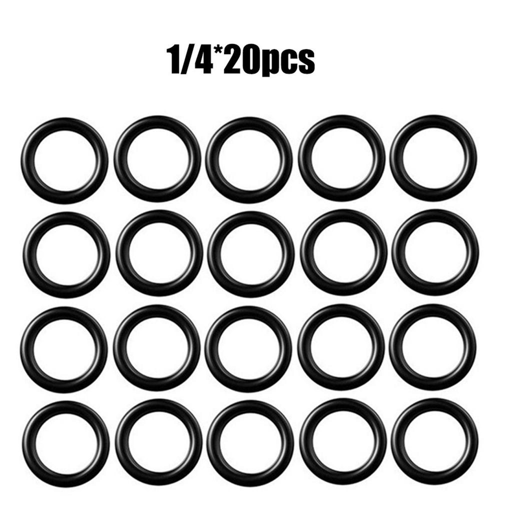 20Pcs Power Pressure Washer O Rings for 1/4" Quick Coupler Direct Replace M22 Quick Connect Rubber O Rings Black Accessory