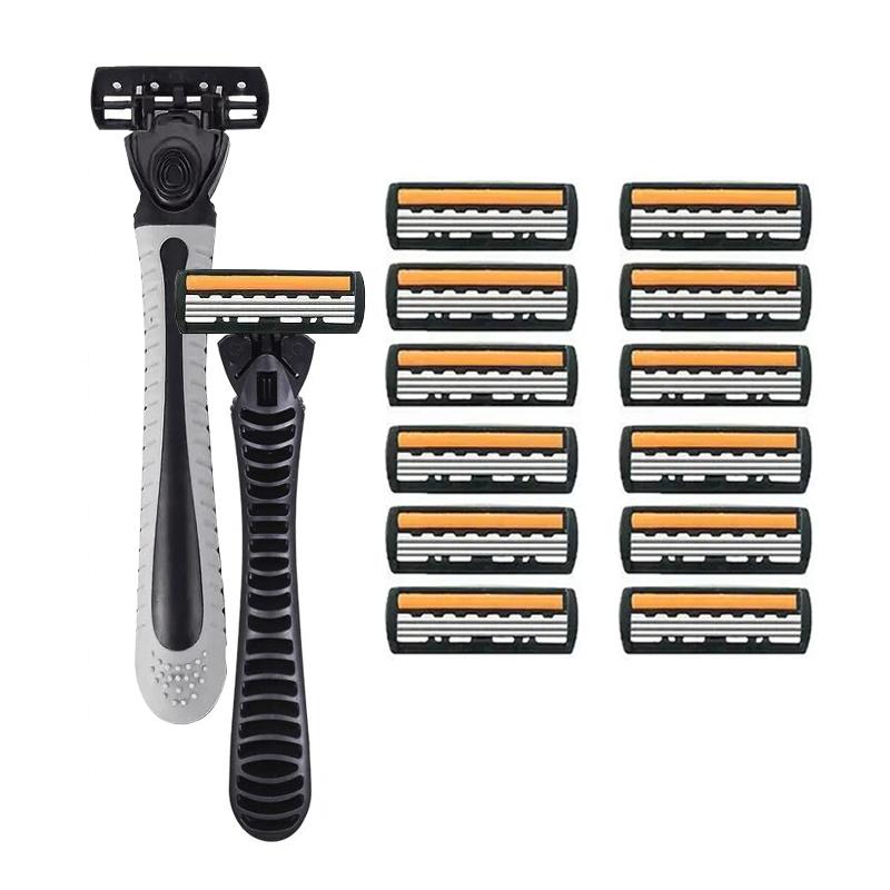 3-layer Stainless Steel Blade Men Razor Washable For Travel For Home Shaver Manual Shave Razors For Daily Face Care