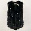OFTBUY Winter Thickened Warm V-neck Natural Fox Fur Woven Fur Vest Women's Short Korean Style Casual Elegant