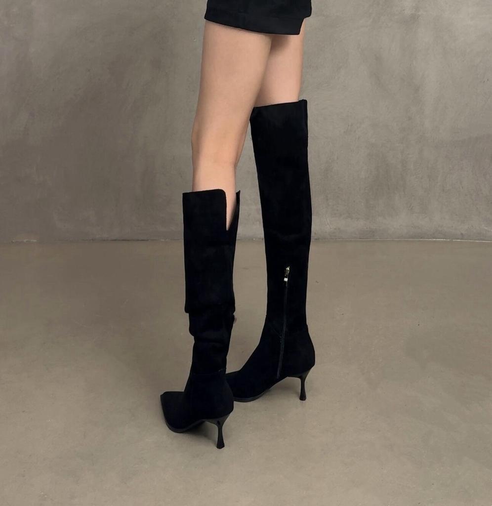 Autumn and winter boots pointed high heels thin women's boots long boots thin heels wear high boots