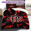 Flamengo Football Soccer Pattern Bedding,Quilt Set Quilt Cover Pillowcase Home Birthday Gift (1*duvet Cover+2*pillowcase,without Core)
