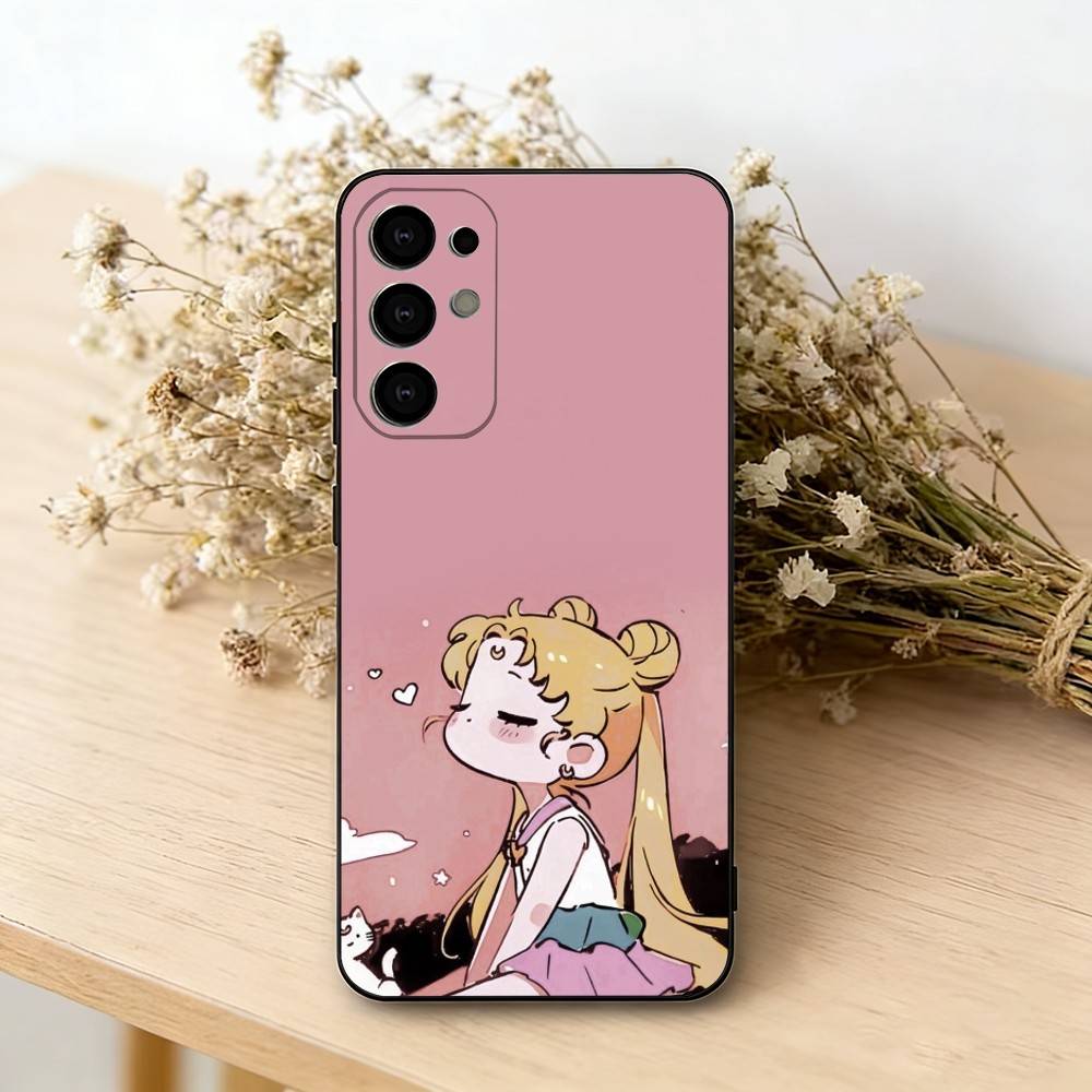 

C-Cute M-Moon Star Heart Phone Case For Samsung S25,S24,S21,S22,S23,S30,Ultra,S20,Plus,Fe,Soft Silicone Black Cover Samsung S26ULTRA