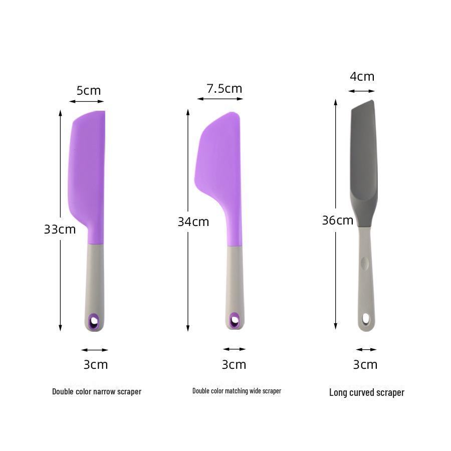 Pişirme ve Karıştırma için Yeni Çift Renkli Silikon Kazıyıcı Spatula