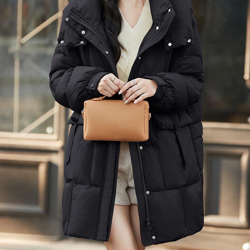 Women's Winter Hooded Mid-Length Duck Down Jacket
