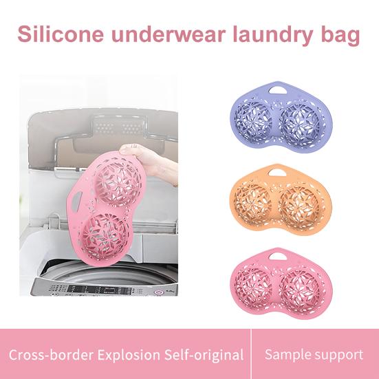 Underwear Laundry Bag Silicone Bra Cleaning Bag Hollow Structure Design Underwear Washing Bag for Home