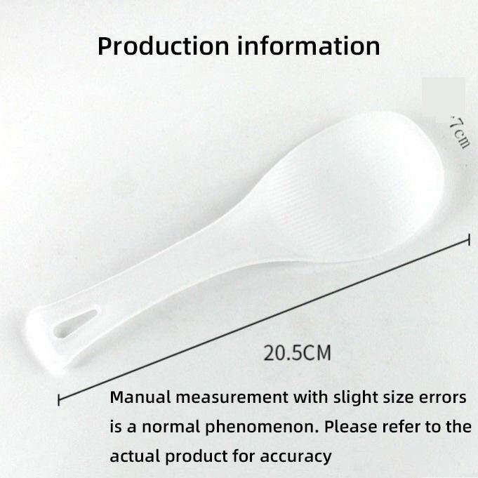 Verdickter, antihaftbeschichteter Kunststoff-Reislöffel. Elektrischer Reiskocher-Reislöffel. Küchen-Reislöffel. Hochtemperaturbeständiger, halbtransparenter großer Reislöffel