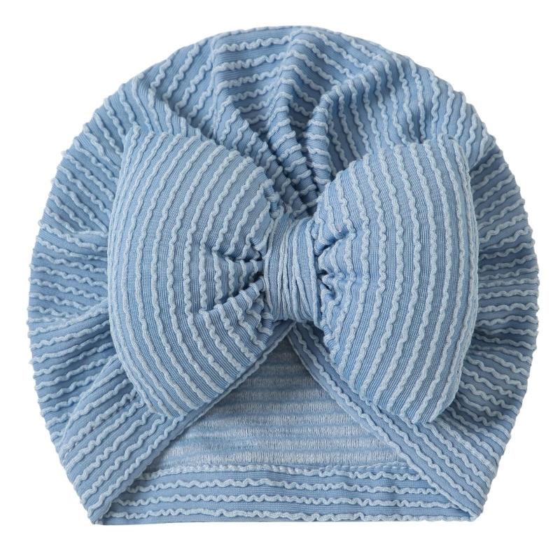 Infant Striped Hat with Bowknot Comfortable Cotton Blend Headwear Unisex Baby Striped Hat Comfortable for Boy & Girls