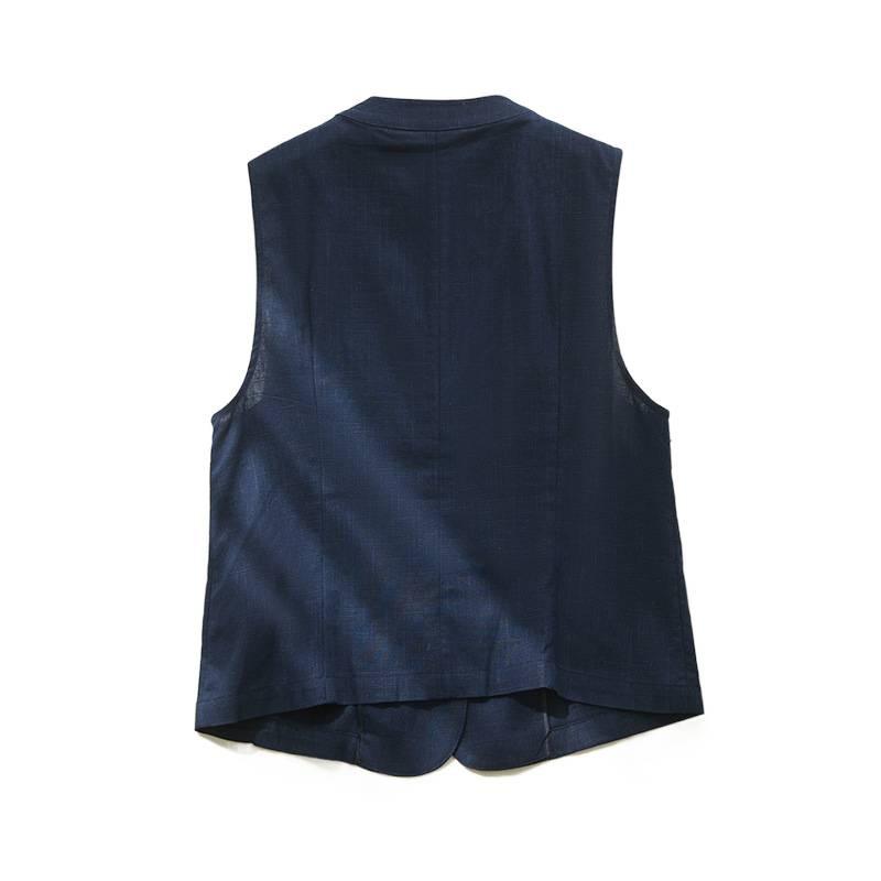 New Summer Arrival Relaxed-Fit Versatile Cotton-Linen V-Neck Vest for Women