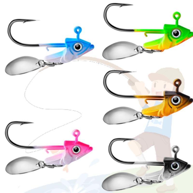 Nalucă de pescuit Proberos Jig018 cu cap de plumb și corp moale Greutate 7g 10g 15g Ideală pentru pescuitul la fund în America de Nord