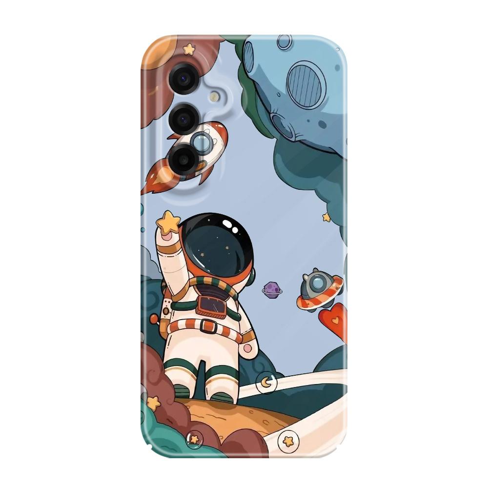 Flying Astronaut Phone Case For Samsung Galaxy A57 A37 A17 A56 A36 A26 A16 A06 A55 A35 A25 A15 A05 4G 5G Film Hard Cover