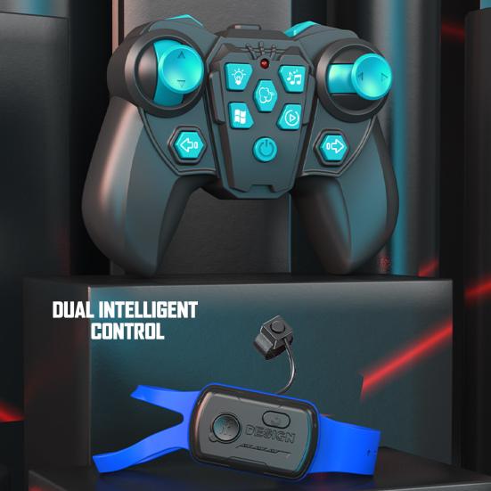 Remote Control Concept Car Toy with LED Light Spray Dual Controller 4WD New Energy Vehicle Rechargeable Toddlers 2.4GHz RC Drift Racing Car