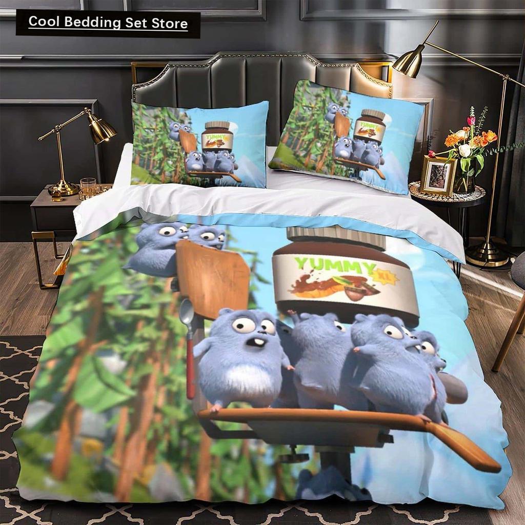 3D Printed Anime Grizzy and the Lemmings Bedding Set Single Twin Full Queen King Size Bed Set Adult Kid Bedroom Duvet Cover Sets