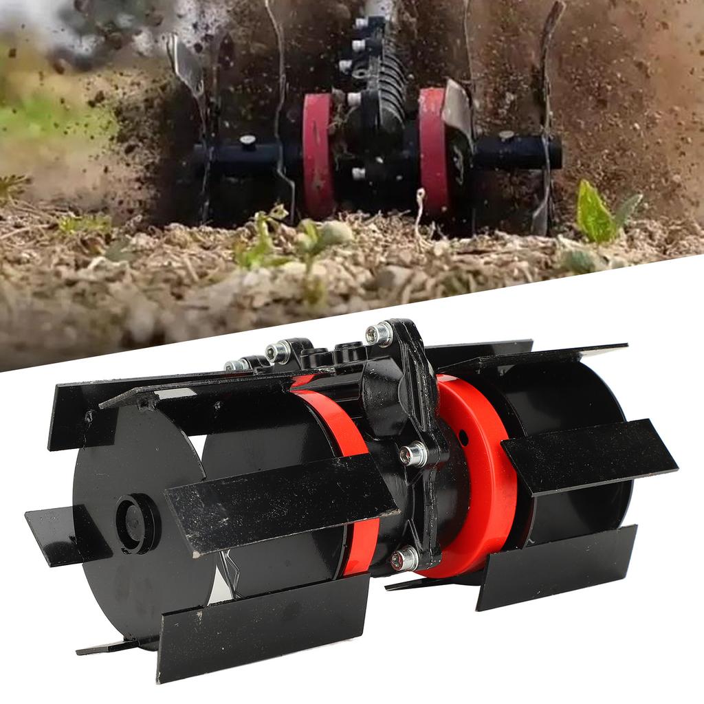 10cm ing Wheel 9 Teeth Aluminum Iron Plowing Wheel for Grass Mow Till Scarifi Accessory