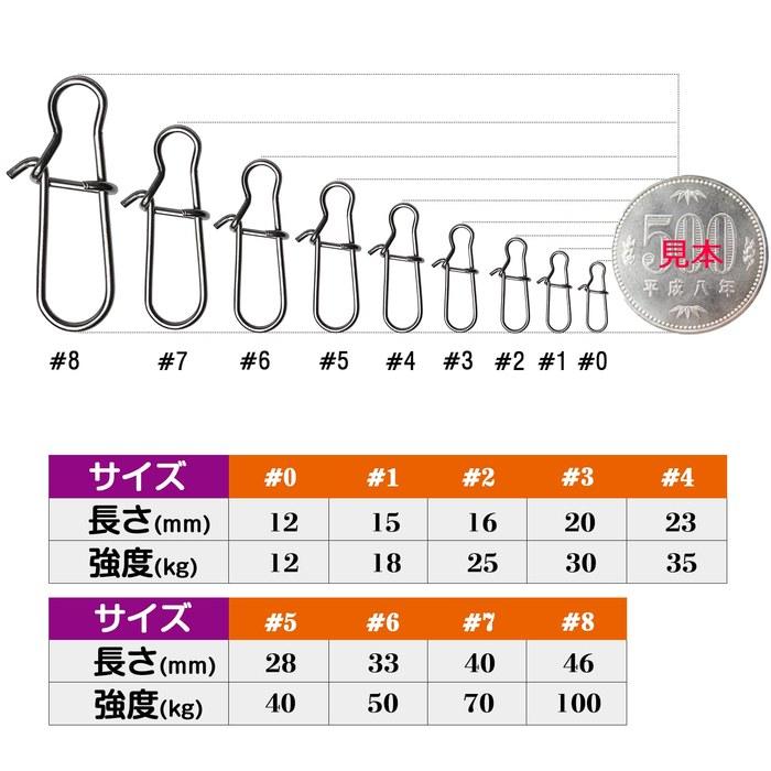 QISHUO Lure Quick Snap Swivels - Ajiing, Jigging - Stainless Steel - Blue - 100pcs (30kg) #3