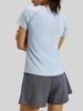 Juyi Tang Women's Breathable Round Neck Yoga Top - Slimming, Sporty, and Versatile