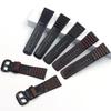 28mm Echtes Leder Schwarz Weiß Orange Rot Blau Nähte Armband Uhrenarmband Schlaufen Für SevenFriday Armband P1 P2 P3 Serie Schnalle