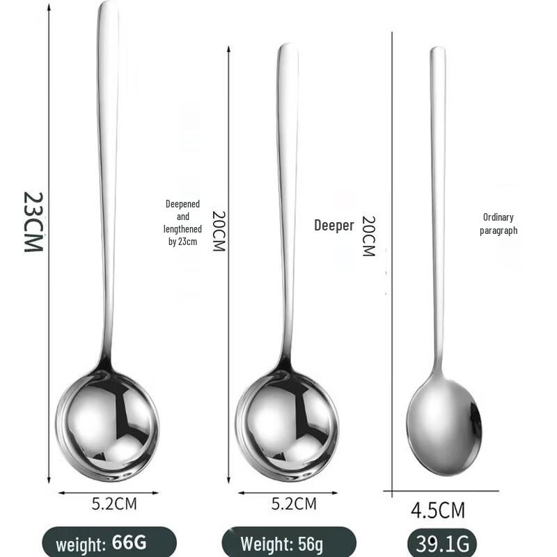 Dyrn 304 Stainless Steel Round Dinner Spoons