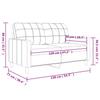 Vidaxl 2-Osobowa Sofa, Kremowa, 120 Cm, Tapicerowana Tkaniną
