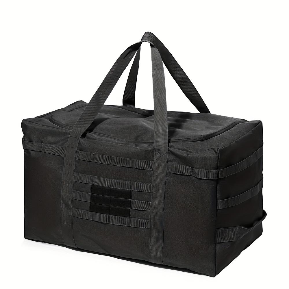 

60L Outdoor Camping Gear Organizer Waterproof Canvas Travel Bag Large Handbag for Tent Sleeping Bag Storage 52x31x34cm чорний