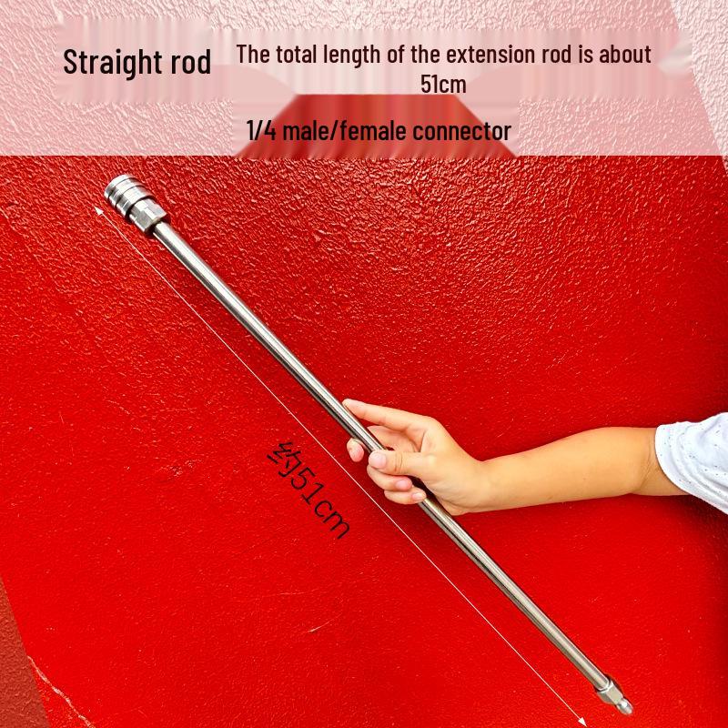 High-Pressure Washer 39cm Stainless Steel Extension Wand with 1/4" Quick Connect Male/Female Connector.