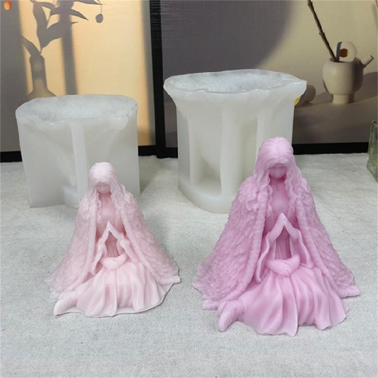 DIY Candle Silicone Mold Women Sculpture Aromatherapy Soap Resin Epoxy Mould for Art Crafts Making Jewelry Supplies