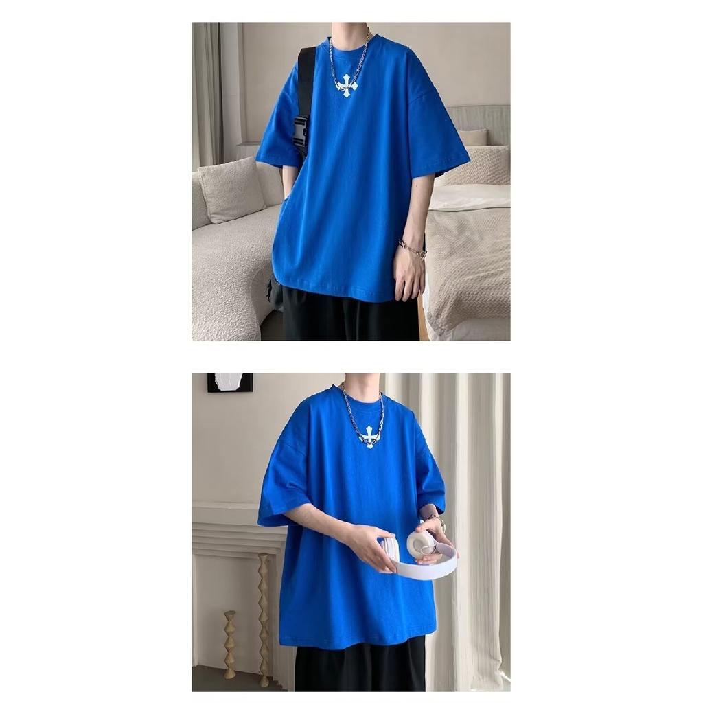 Men'S Trendy Letter Round Neck Printed Short Sleeved T-Shirt For Summer Ins Loose Casual Top