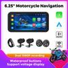 6.25 Inch IP67 Waterproof Motorcycle Portable Wireless Carplay Android Auto GPS Navigation DVR Drive Recorder Moto Monitor WIFI
