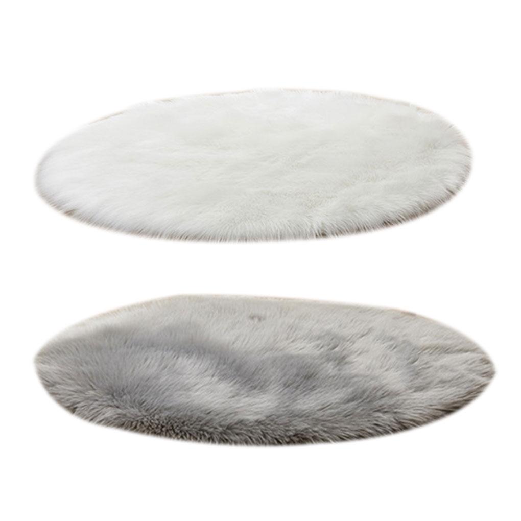 Fluffy Plain Sheepskin Rug Soft Faux Fur Shaggy Area Rugs Thick Wool Carpet