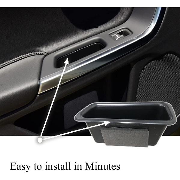 VESUL Aufbewahrungsbox für die vordere Türseite, kompatibel mit Volvo S60 2009–2017 2018, V60 2009–2017 2018, Armlehne, Telefonbehälter, Tür-Organizer, Griff