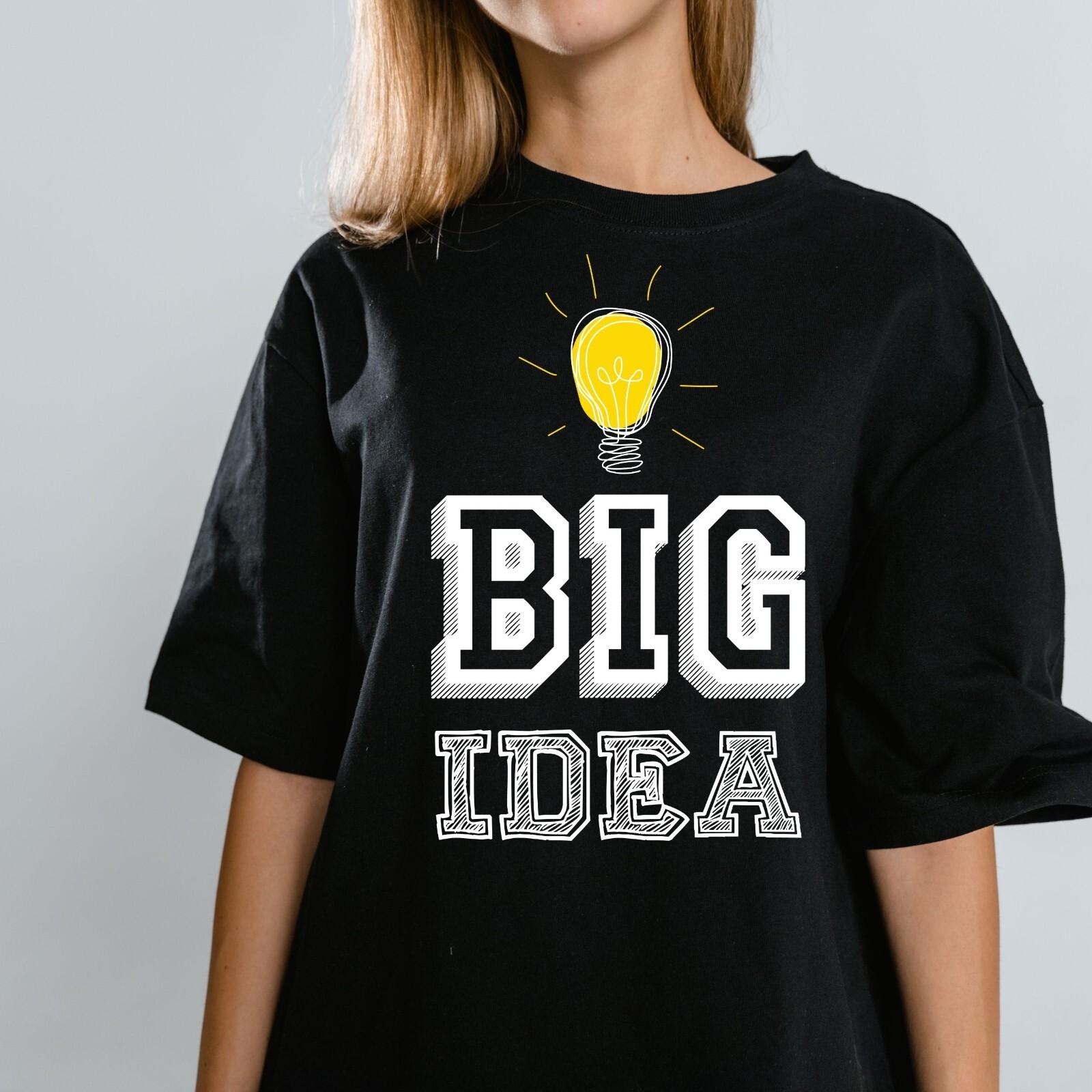 Футболка Big Idea Heavyweight для мужчин и женщин | Футболка с вдохновляющим принтом, унисекс M